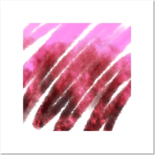 Pink Marron watercolor abstract art Posters and Art